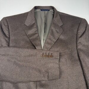Coppley MEN'S CASHMERE/MINK Brown 3 Button Blazer Made in Canada Size 46XL 46 XL